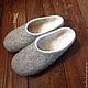 Felted women's slippers Without only 39p. Slippers. Юлия Левшина. Авторский войлок COOLWOOL. My Livemaster. Фото №4