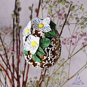 Сувениры и подарки handmade. Livemaster - original item Eggs: Easter egg, porcelain egg, Easter decor, flowers, Easter. Handmade.