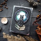 Канцелярские товары handmade. Livemaster - original item Witch book with a black cat.. Handmade.
