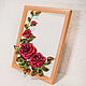  Red roses, ribbon embroidery. Pictures. oksanapodarki. Online shopping on My Livemaster.  Фото №2