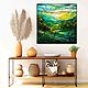 Painting Green Landscape. stained glass. buy painting artist. Pictures. House of the Sun (irina-bast). My Livemaster. Фото №6