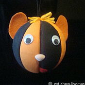 Сувениры и подарки handmade. Livemaster - original item Handmade New Year`s ball "Tiger Cub". Handmade.