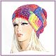 Шапка "Azteca " № 56-1, № 71-2 ( шапка вяз, шапка жен. Шапки. Ирина(shvilinka.knit). Ярмарка Мастеров.  Фото №6