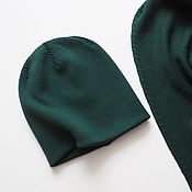 Аксессуары handmade. Livemaster - original item Caps: Beanie double hat made of 100% merino double hat. Handmade.