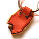 Pendant-brooch made of leather and beads Autumn. Pendants. Beads Ideas. My Livemaster. Фото №6