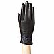 Size 7. Winter gloves made of genuine leather with a strap decor, Vintage gloves, Nelidovo,  Фото №1