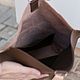 Двухсторонний кожаный рюкзак Оригами Домик Мини, коричневый, телесный. Рюкзаки. TwinSkin. Ярмарка Мастеров.  Фото №6
