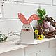 Кролик деревянный. Пасхальный декор, Статуэтки, Смоленск,  Фото №1