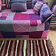 Knitted cross stripe rug in different colors 2. Floor mats. vyazanaya6tu4ka. My Livemaster. Фото №6