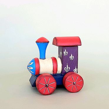 Куклы и игрушки ручной работы. Ярмарка Мастеров - ручная работа Паровозик праздничный. Handmade.