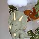 Заказать Мобиль на кроватку из фетра с динозаврами. Fairy felt toys. Ярмарка Мастеров. . Мобили на кроватку Фото №3