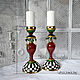 A pair of candlesticks 'ALICE'. Candlesticks. Decoupage. Online shopping on My Livemaster.  Фото №2
