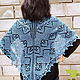 Summer openwork knit shawl, Linen blue shawl,a shawl made of linen. Shawls. Lace Shawl by Olga. My Livemaster. Фото №6