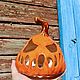 Керамическая тыква ДЖЕК ручной работы подсвечник Halloween. Подсвечники. Тарелки Кружки с надписями Керамика (dashalepit). Ярмарка Мастеров.  Фото №4