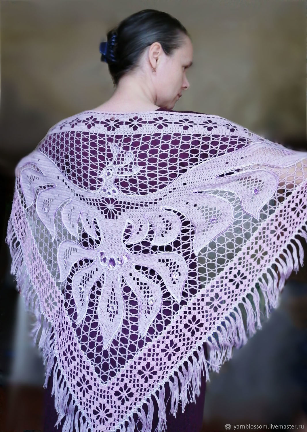 Схемы вязания пуховых платков