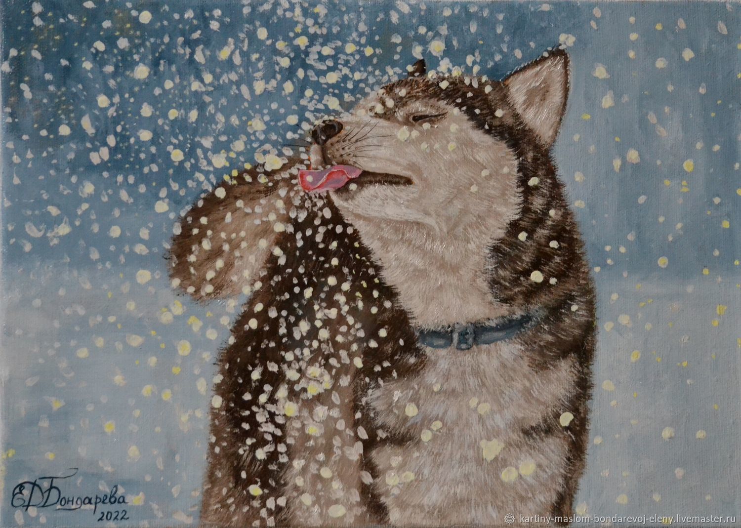 Картины:Картина маслом на холсте: "Ой, снег, снежок" в интернет ...