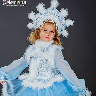 Новогодний костюм Снегурочки для девочки своими руками: выкройки и фото