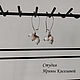 Серьги  с перуанским опалом на крючках. Серьги классические. Студия Ирины Киселевой (Irina-buh-71). Ярмарка Мастеров.  Фото №5