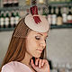 felt hat with veil retro. Color cream / cherry. Hats1. Exclusive HATS. LANA ANISIMOVA.. My Livemaster. Фото №5