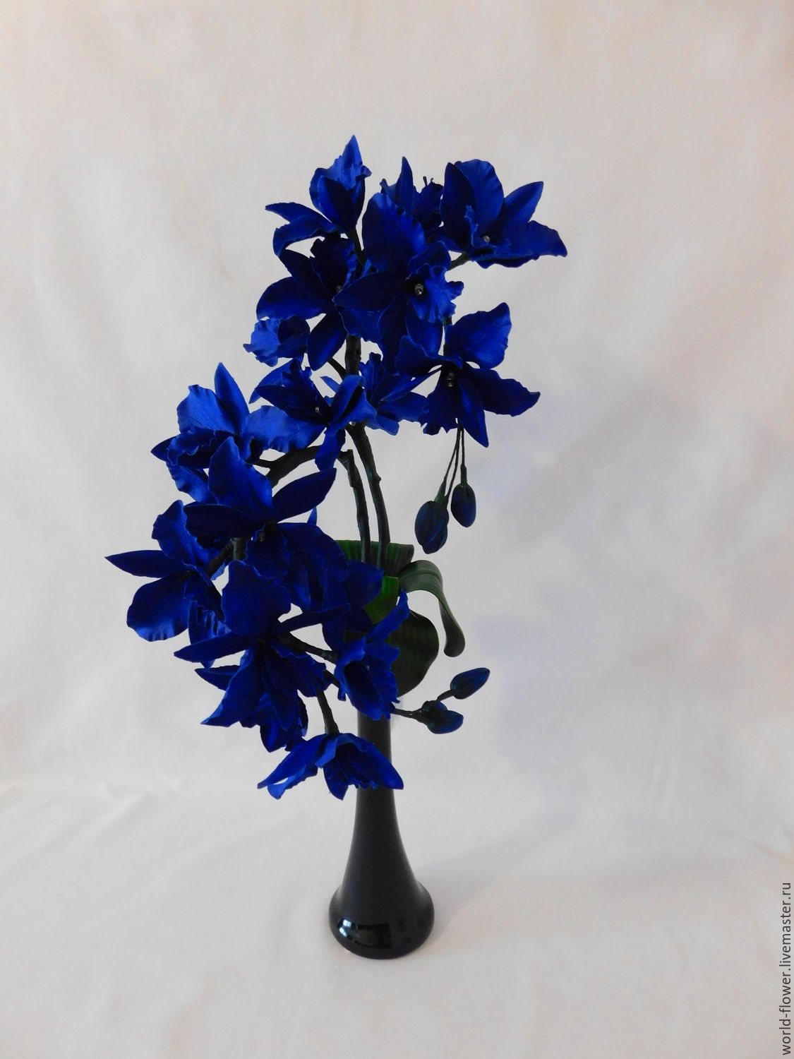 Flower Lamp Orchid In Blue Color On Livemaster With The Cost Complete With Vase 2700 Rub