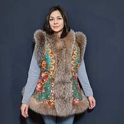 Одежда handmade. Livemaster - original item Vest from Pavlovo Posad shawl 