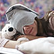 Order Night cap with a sleep mask 'Foggy morning' knitwear. Good morning. Livemaster. . Caps Фото №3