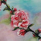 Картины и панно handmade. Livemaster - original item Painting Sakura, Sakura Branch, oil on canvas, 24 x 18. Handmade.