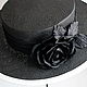 Заказать Шляпа канотье "Black rose". Hats by 'Ariadne's thread' Atelier. Ярмарка Мастеров. . Шляпы Фото №3