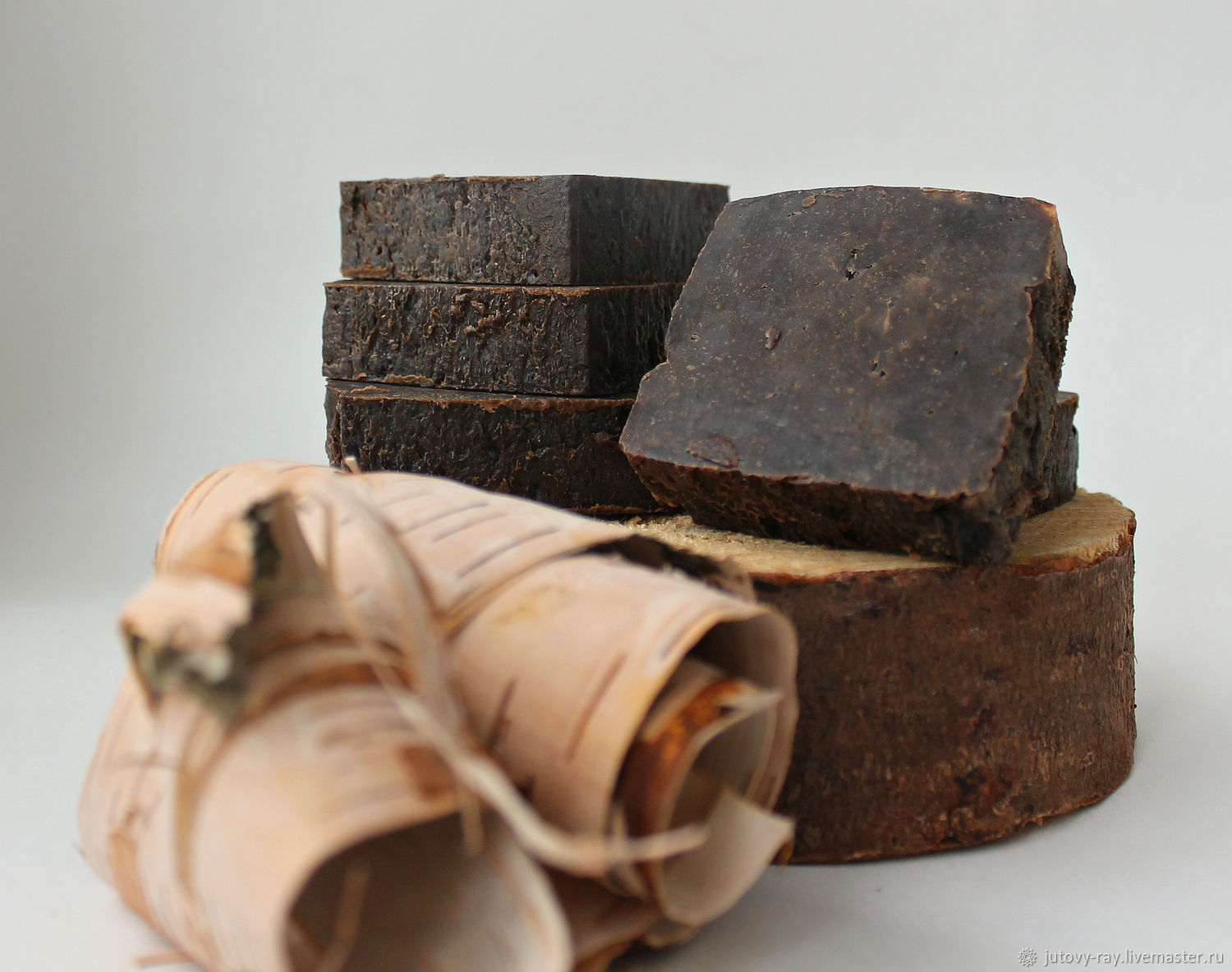 Jabón natural en decocción de corteza de roble con alquitrán ' Alquitrán', Soap, Vologda,  Фото №1
