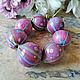 Выдувная бусина лэмпворк "OMG (фиолетовый/розовый)"". Бусины. Natalia Korolyuk lampwork beads. Ярмарка Мастеров.  Фото №4