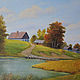 "The river" oil Painting, Pictures, Moscow,  Фото №1