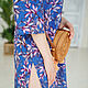 Bright cotton tunic Violet, summer beach dress blue. Dresses. mozaika-rus. My Livemaster. Фото №5