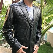 Мужская одежда handmade. Livemaster - original item Jacket made of crocodile and Python skin. Handmade.