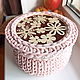 Knitted basket with lid, storage basket made of knitted yarn. Basket. Lace Shawl by Olga. Online shopping on My Livemaster.  Фото №2