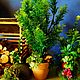 Миниатюра Кустик на кочке 14 см.. Для кукольного дома, сада. Кукольные домики. Всё для кукольного сада и дома. (miniflora). Ярмарка Мастеров.  Фото №4