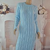 Одежда handmade. Livemaster - original item Hand-knitted dress, ,46-50p., wool-cotton-pan. Handmade.