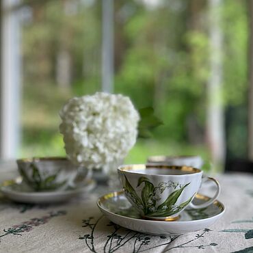Посуда ручной работы. Ярмарка Мастеров - ручная работа Роспись «Ландыши». Handmade.