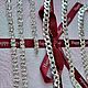 Цепи серебро Византия и панцирная с насечками. Цепочка. ШикСеребра. Ярмарка Мастеров.  Фото №7