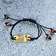 Bracelet made of jasper and red obsidian ' Music of the dunes'. Cord bracelet. kvk1. My Livemaster. Фото №4