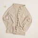 White cardigan with pockets jacket knitted raglan No. №22. Cardigans. SolarisArtis. My Livemaster. Фото №6