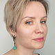 Длинные серьги бирюзой «Бирюзовые капли». Серьги классические. Ольга Кугаевская (Bijoy). Ярмарка Мастеров.  Фото №6
