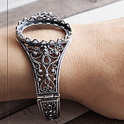 Материалы для творчества handmade. Livemaster - original item The base for the bracelet insert size 18h25 mm, silvering. Handmade.