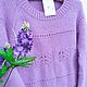 Sweater' Rome-violet ' knitted for women, Jumpers, Chelyabinsk,  Фото №1