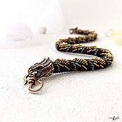 Украшения handmade. Livemaster - original item Spiked Dragon necklace made of Japanese beads. Handmade.