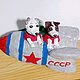 Заказать Ёлочная ватная игрушка Белка и Стрелка в ракете. Домовой Уют. Ярмарка Мастеров. . Елочные игрушки Фото №3