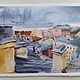 Watercolor painting of Peter Roof (steel ocher cityscape). Pictures. Pastelena. Online shopping on My Livemaster.  Фото №2
