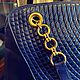 Винтаж:  Сумка из синей кожи Bally of Switzerland. Сумки винтажные. Chic bags. Ярмарка Мастеров.  Фото №4
