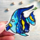 Stained glass stickers-fish (set of 2 PCs). Stickers. sidnsk (buldozerart). Online shopping on My Livemaster.  Фото №2