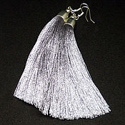 Украшения handmade. Livemaster - original item Earrings-brushes silver color. Handmade.