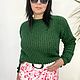 Мужской вязаный джемпер темно-зеленого цвета. Джемперы мужские. Knitwear by Elena Doroshina. Ярмарка Мастеров.  Фото №4